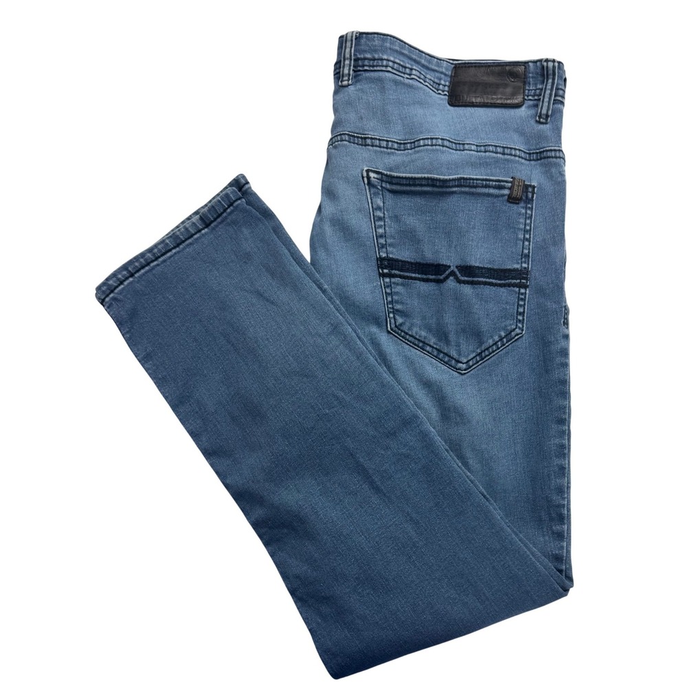 Buffalo David Bitton Axel Slim Stretch Jeans Mens 36x32 Blue Medium Wash Denim